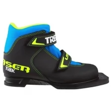 Ботинки лыжные Trek Laser NN75 ИК, черный, лого лайм неон, размер 35